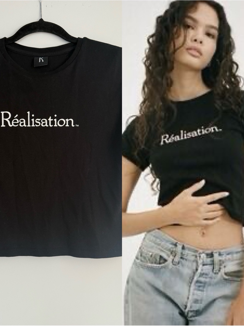 Realisation Par Black Baby Tee | SIZE L